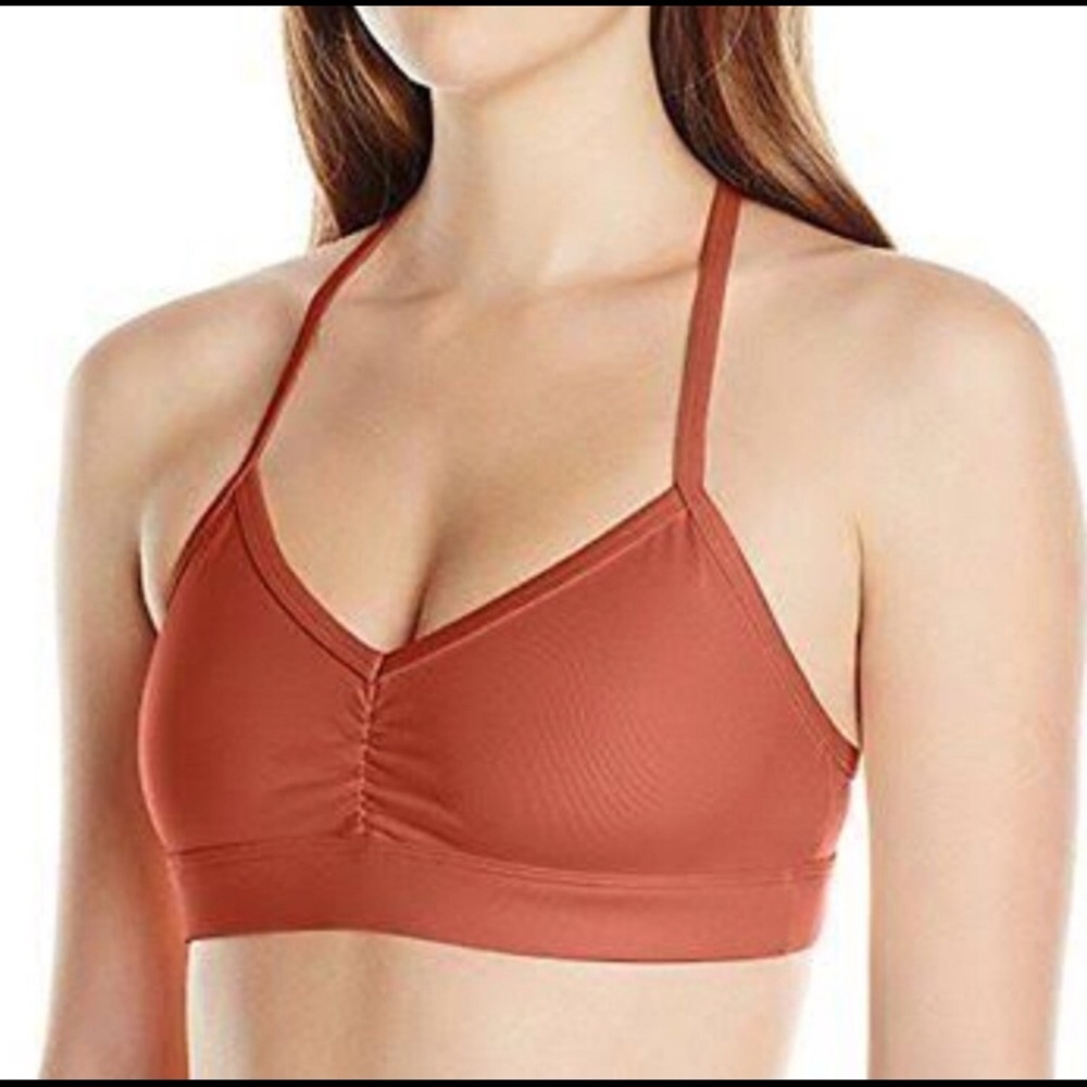 Alo Yoga sunny strappy bra in sun baked glossy